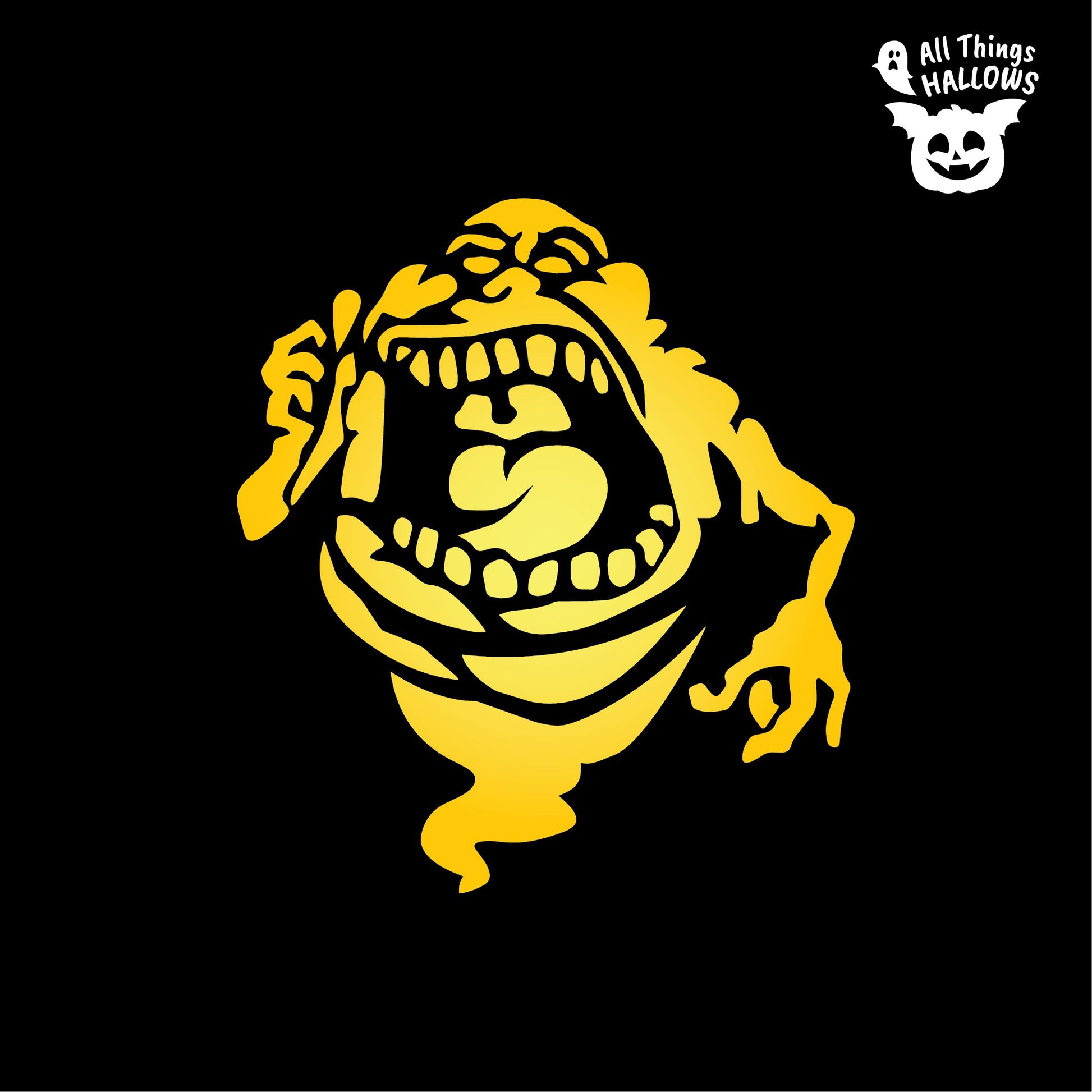 Slimer Pumpkin Stencil