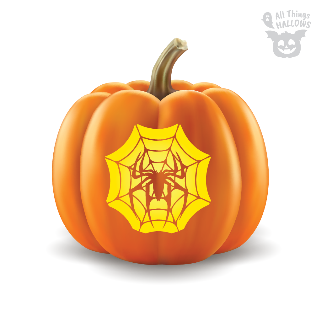 Spider Pumpkin Stencil