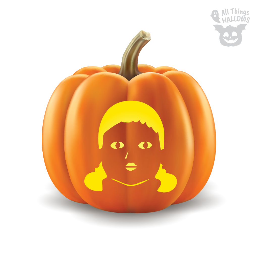 Squid Game Pumpkin Stencil