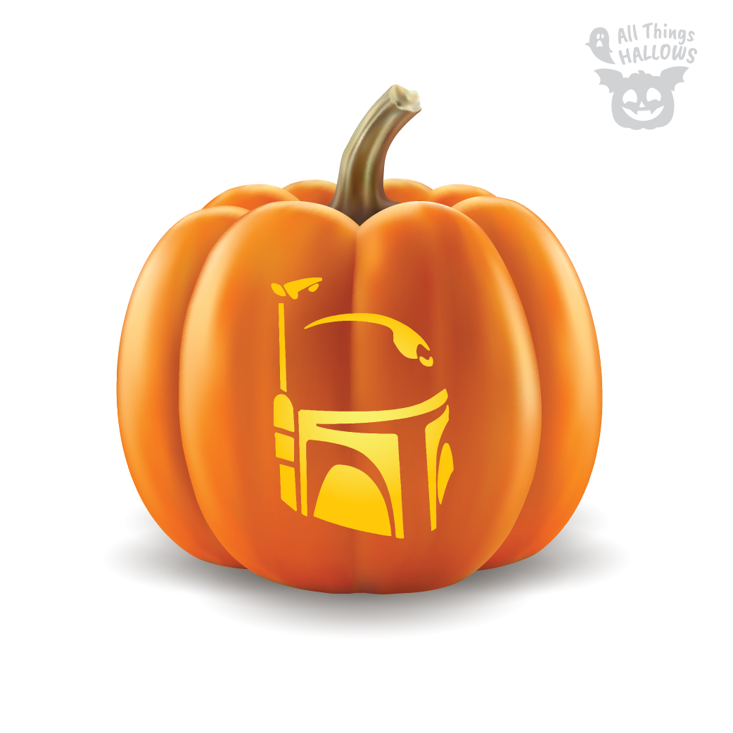 Mandalorian Pumpkin Stencil