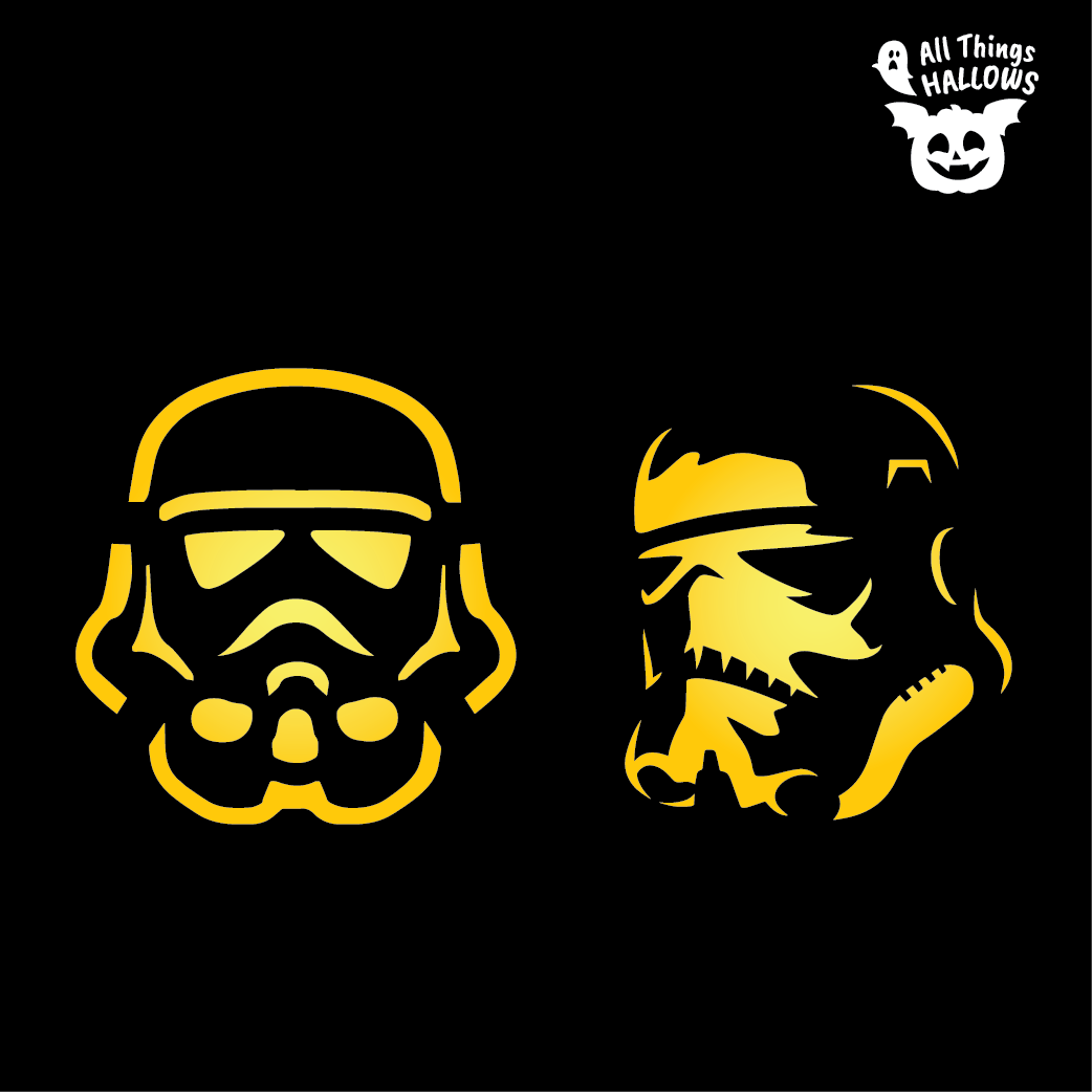 Storm Trooper Pumpkin Stencil