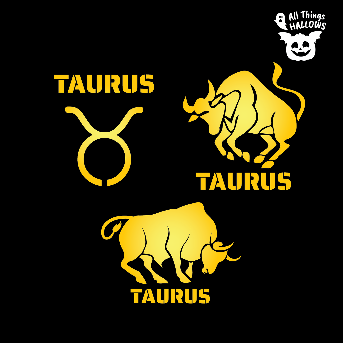 Taurus Pumpkin Stencil