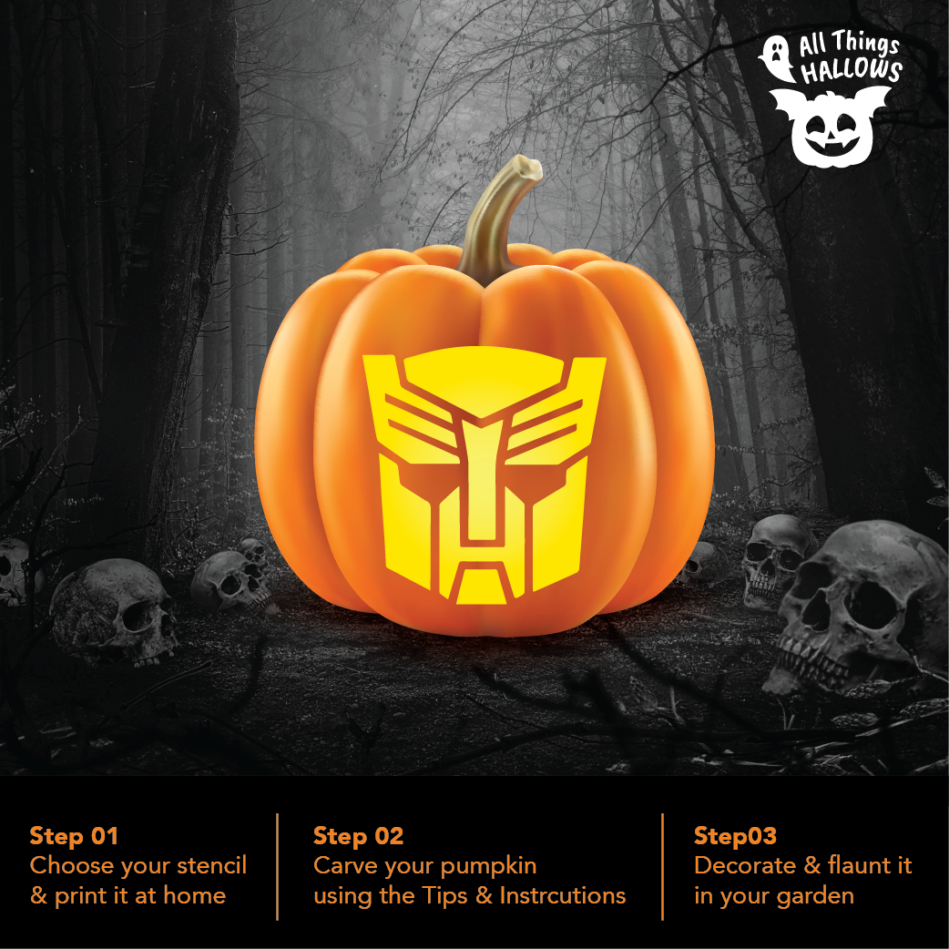 Transformers Pumpkin Stencil