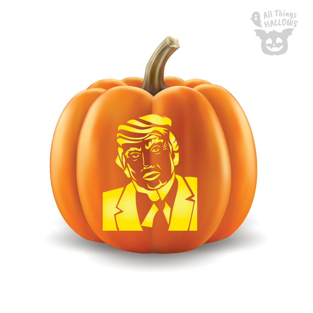 Donald Trump Pumpkin Stencil