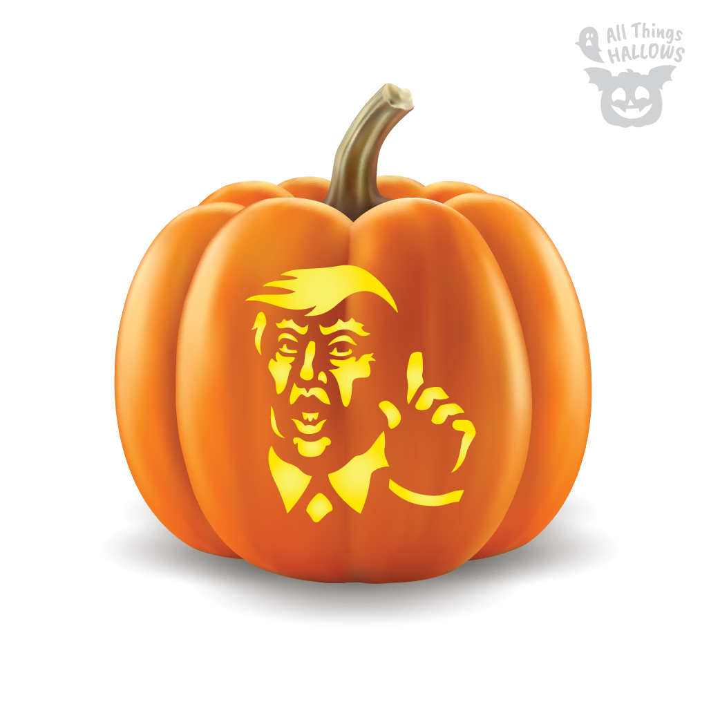 Donald Trump Pumpkin Stencil