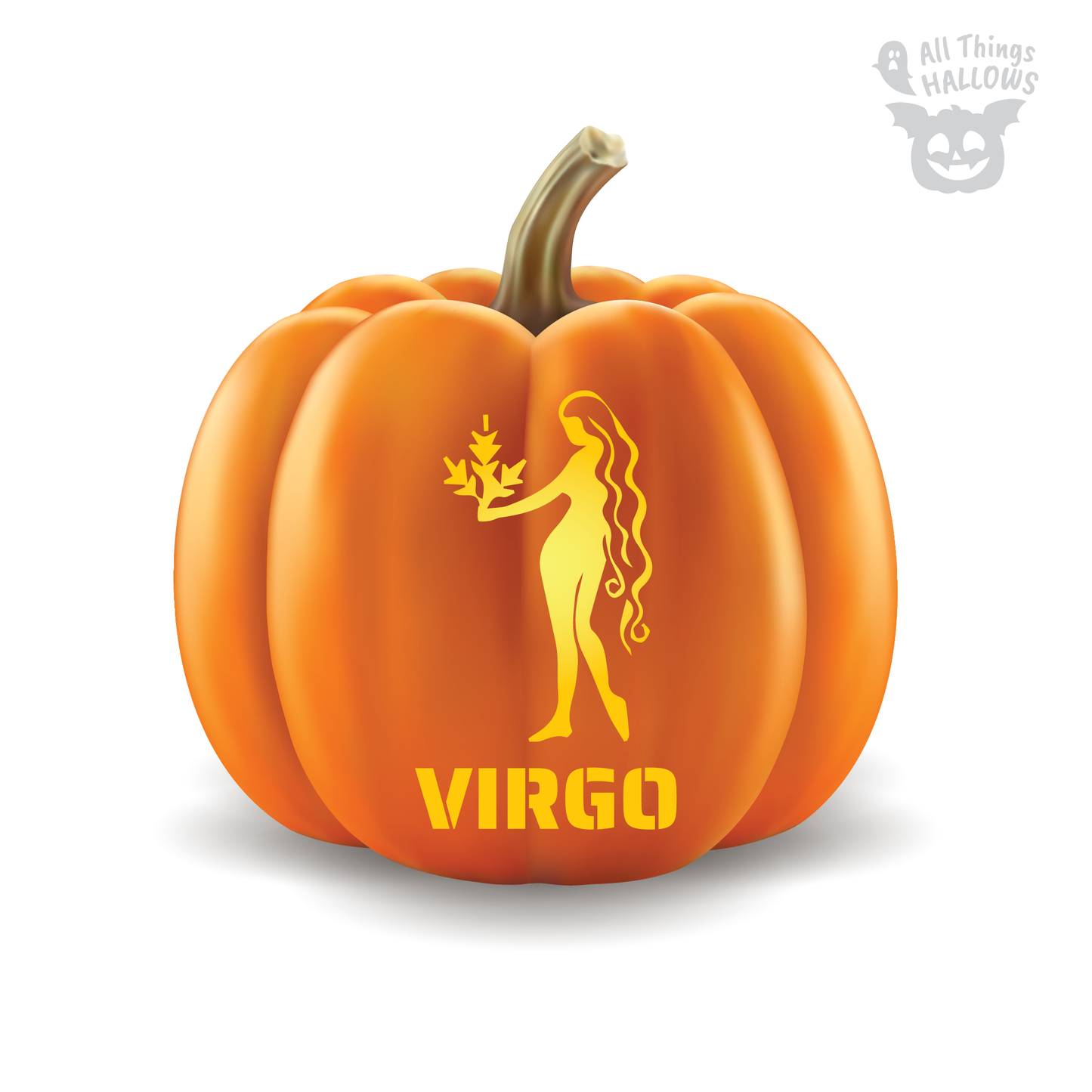 Virgo Pumpkin Stencil