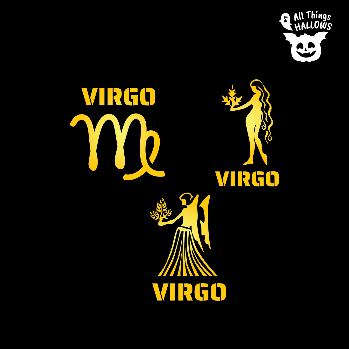 Virgo Pumpkin Stencil