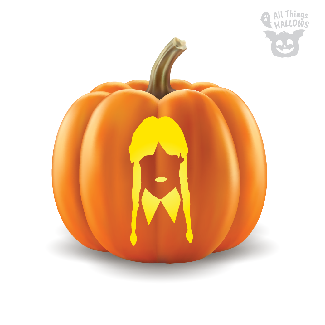 Wednesday Addams Pumpkin Stencil