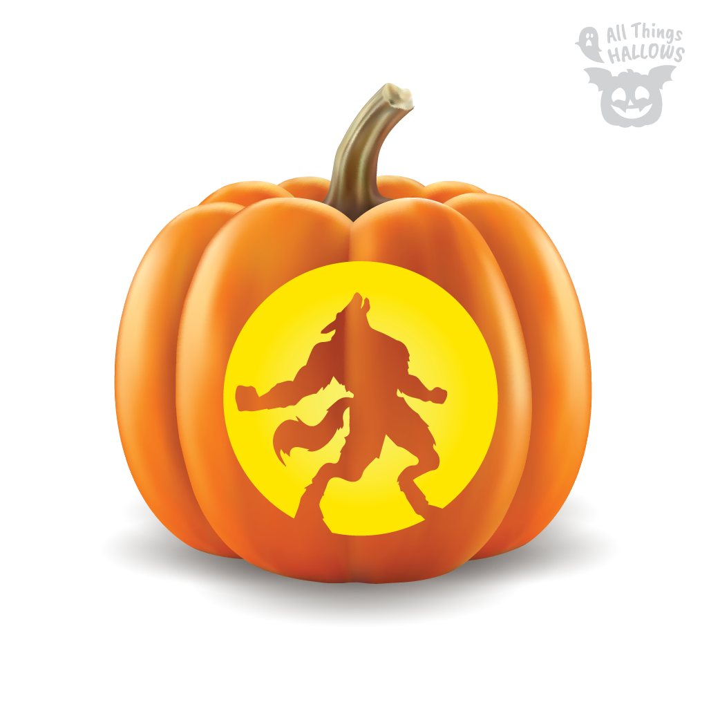 Werewolf Pumpkin Stencil