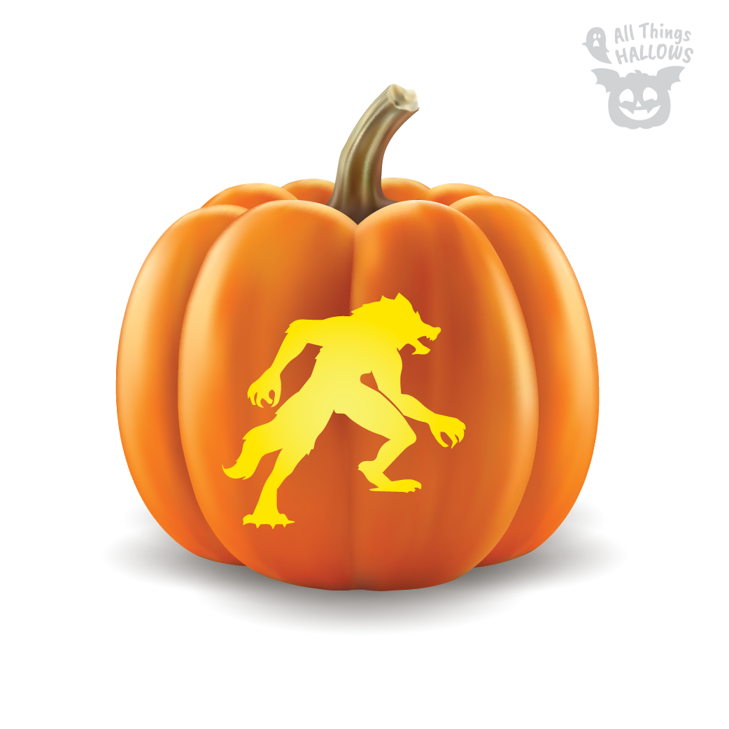 Werewolf Pumpkin Stencil