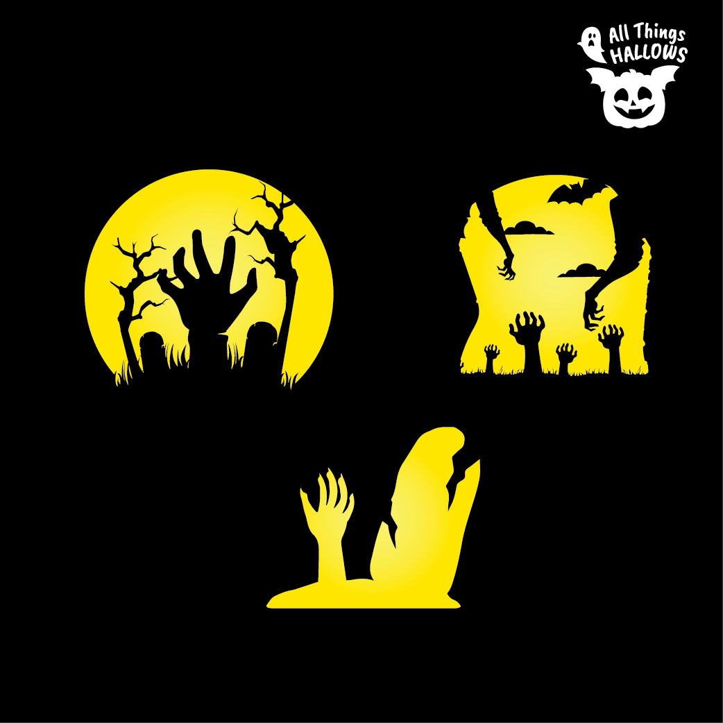 Zombie Hands Pumpkin Stencil