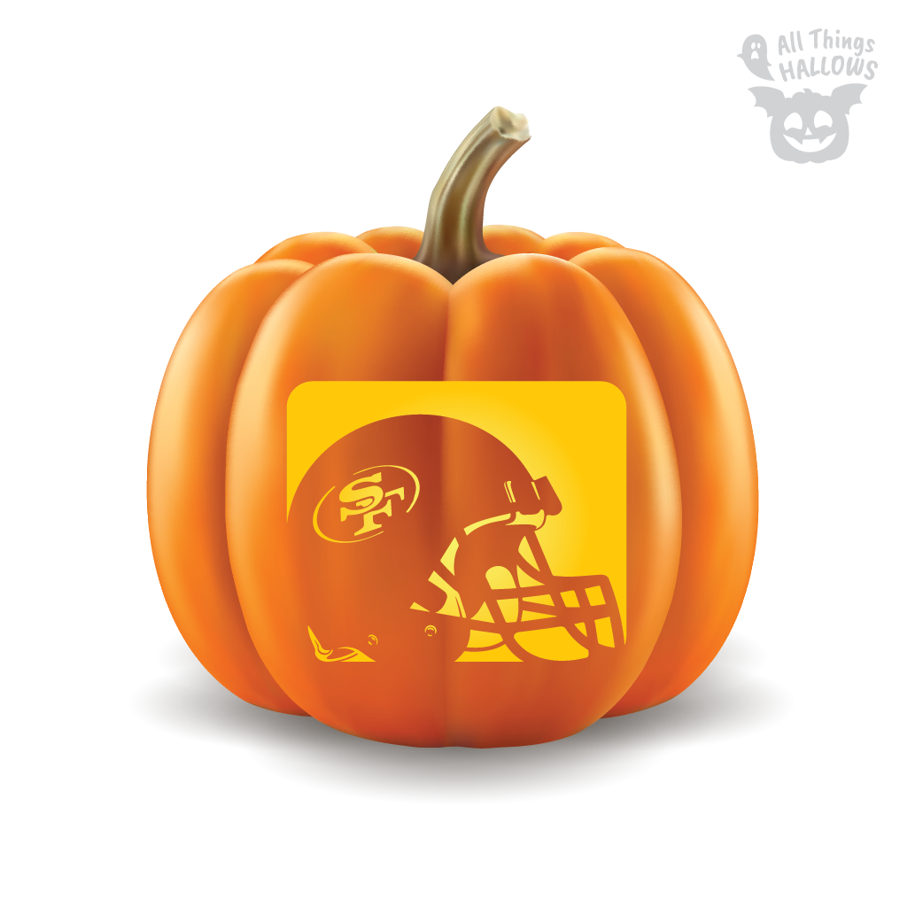 SF 49ers Pumpkin Stencil - Allthingshallows.com – AllThingsHallows