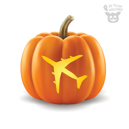 Airplane Pumpkin Stencil