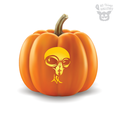 Alien Pumpkin Stencil