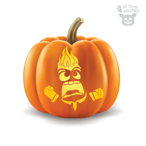 Inside Out: Anger Pumpkin Stencil