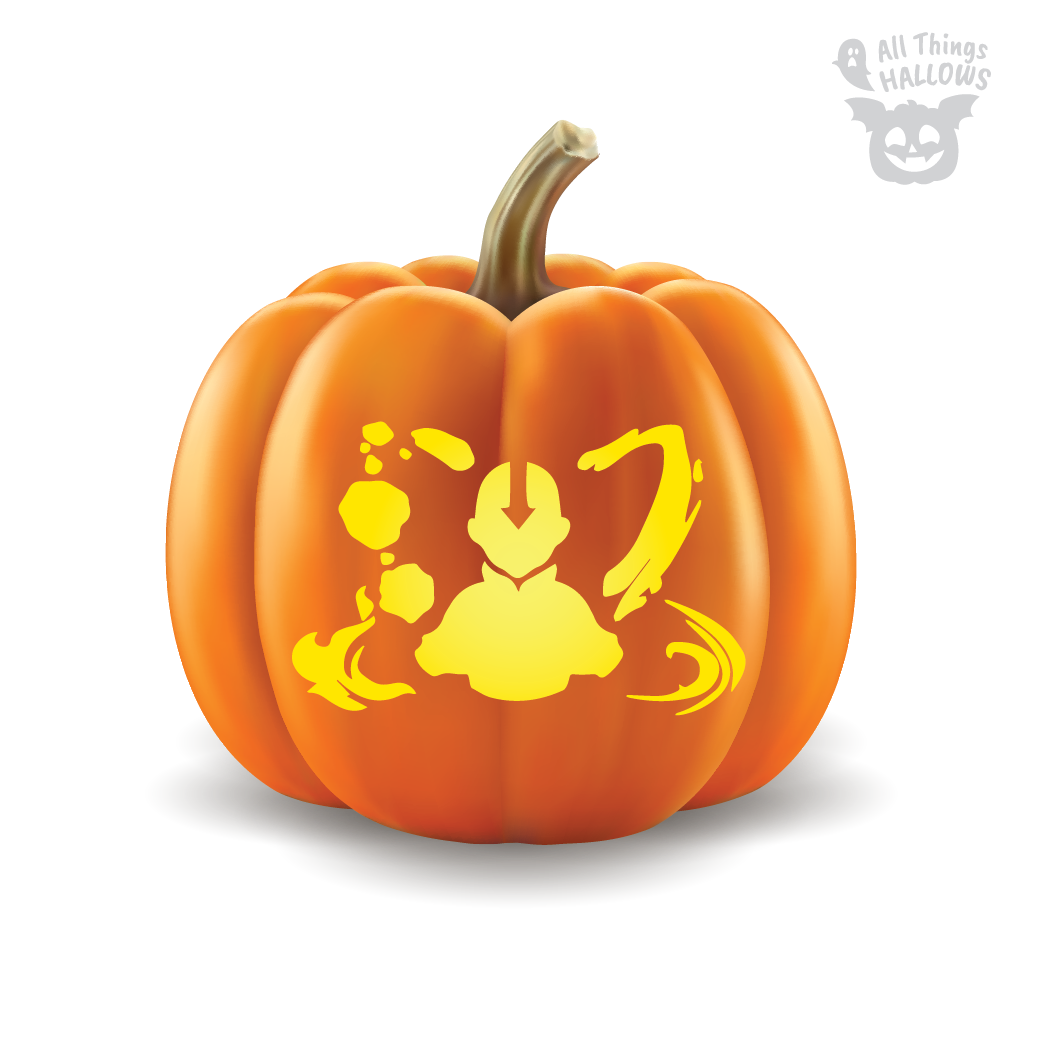 Avatar Aang Pumpkin Stencil