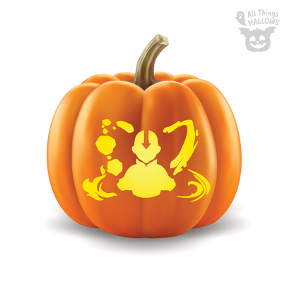 Avatar Aang Pumpkin Stencil