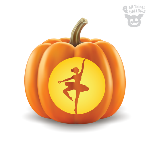 Ballerina Pumpkin Stencil