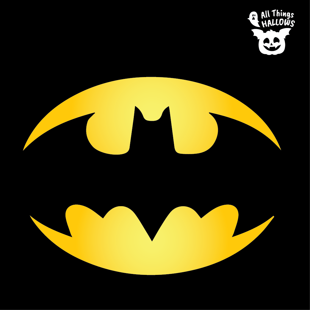 Bat Signal Pumpkin Stencil