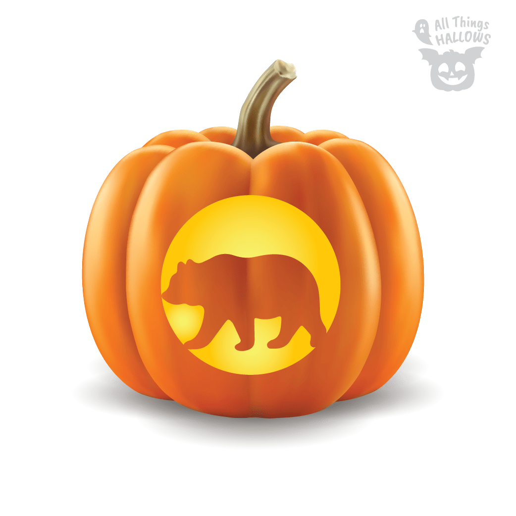 Bear Pumpkin Stencil