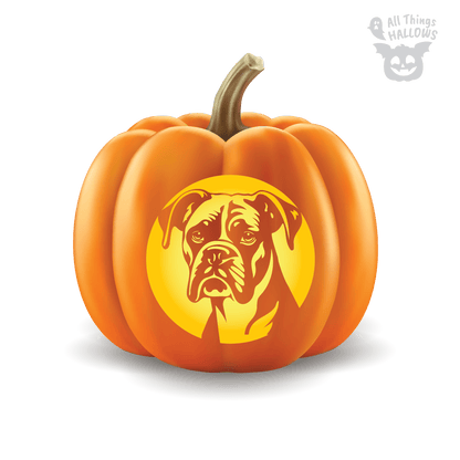 Boxer Pumpkin Stencil