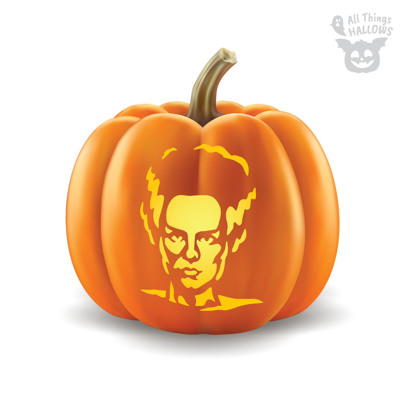 Bride of Frankenstein Pumpkin Stencil