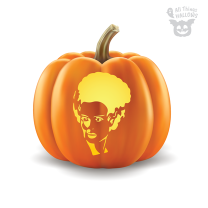 Bride of Frankenstein Pumpkin Stencil