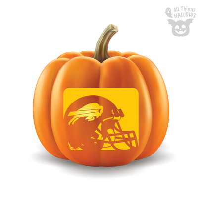 broncos football helmet pumpkin Buffalo Bills Pumpkin Stencil