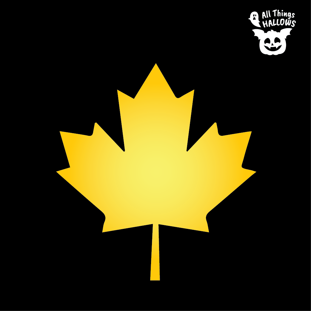 Canadian Maple Leaf Pumpkin Stencil