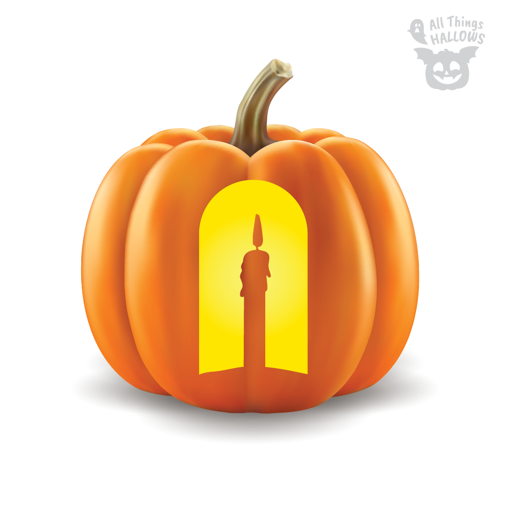 Candle Pumpkin Stencil