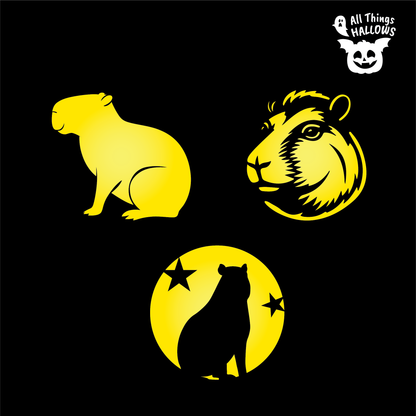 Capybara Pumpkin Stencil