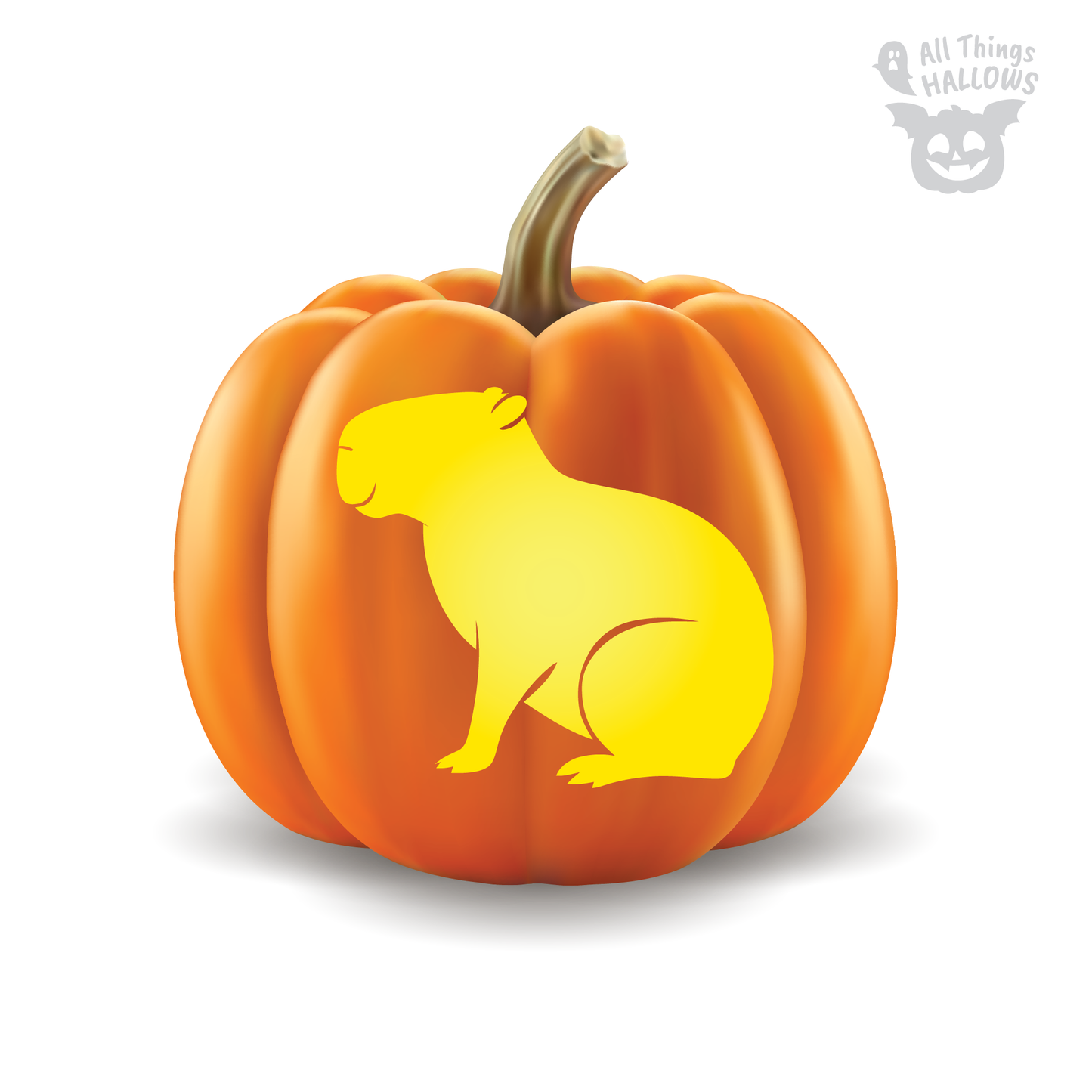 Capybara Pumpkin Stencil