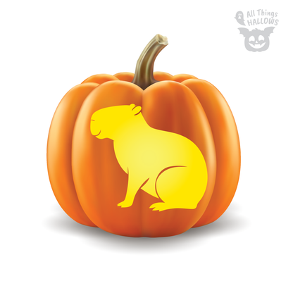 Capybara Pumpkin Stencil