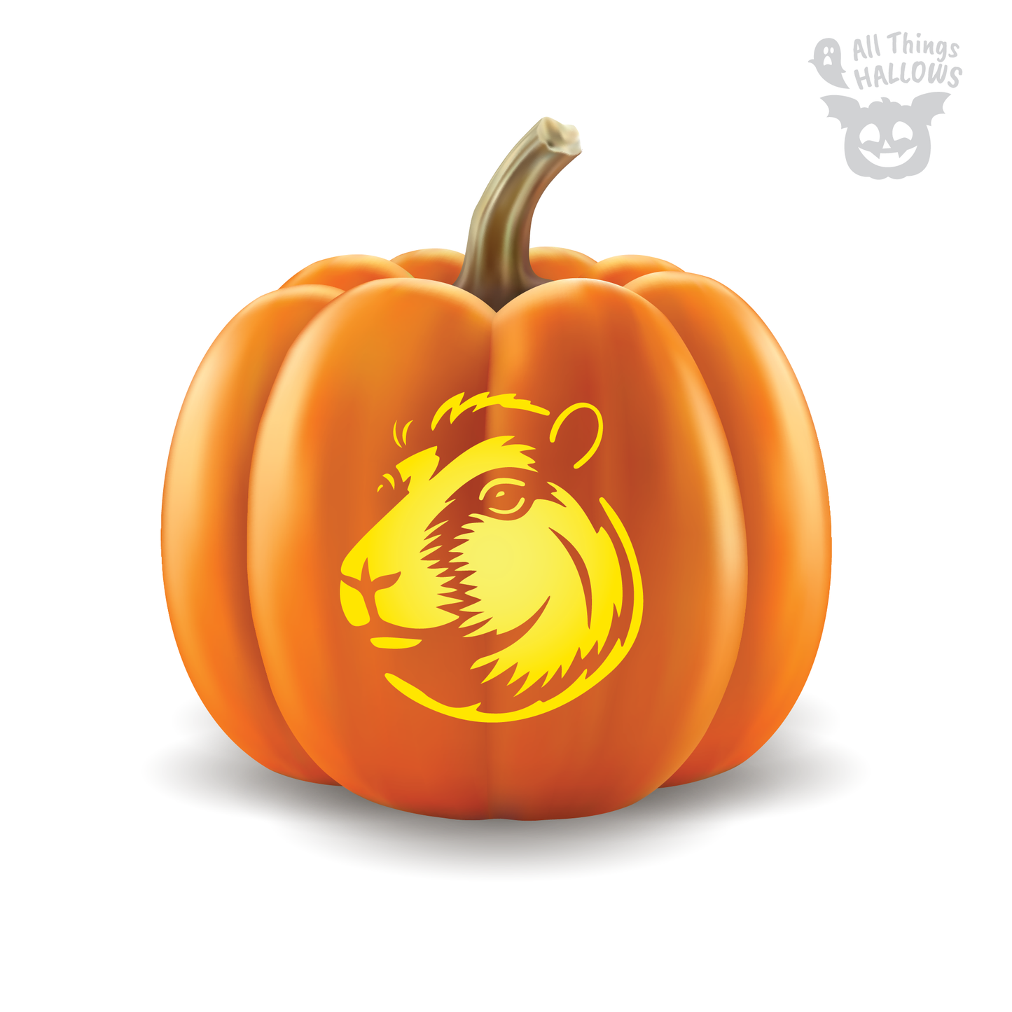 Capybara Pumpkin Stencil