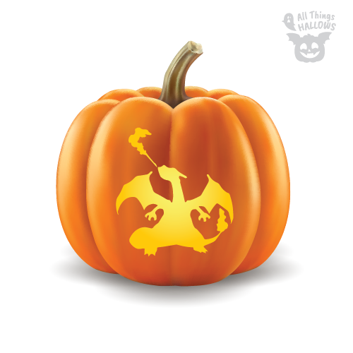 Charizard Pumpkin Stencil