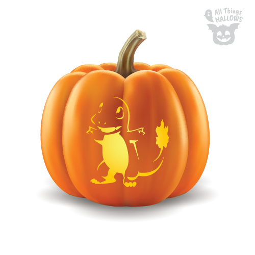 Charmander Pumpkin Stencil