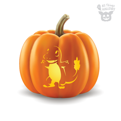 Charmander Pumpkin Stencil