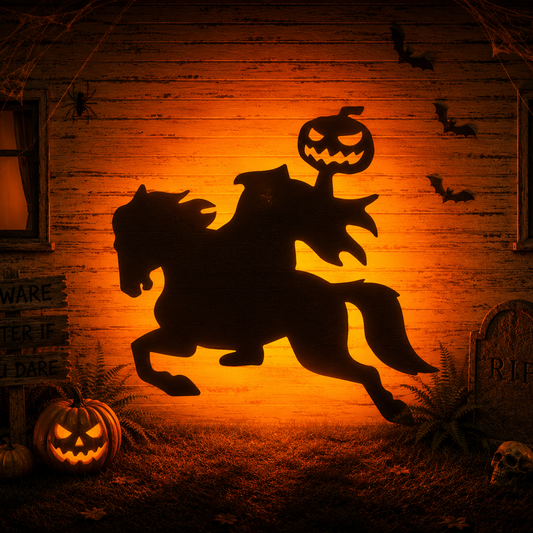 Headless Horseman Yard Stencil