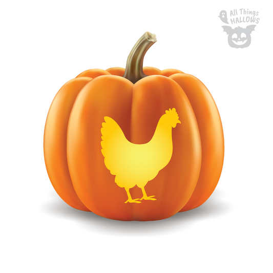 Chicken Pumpkin Stencil