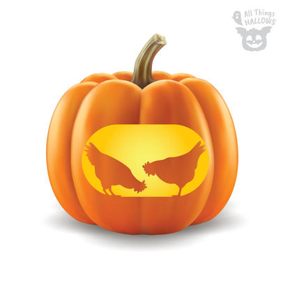 Chicken Pumpkin Stencil
