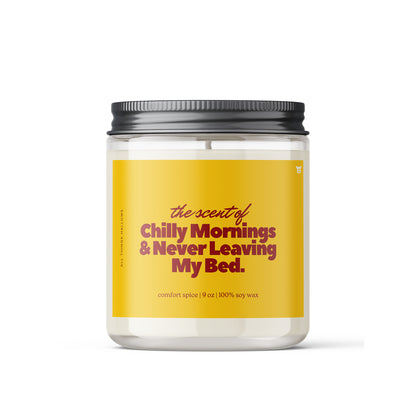 Chilly Mornings – 9 oz Comfort Spice Halloween Candle for Ultimate Cozy Days