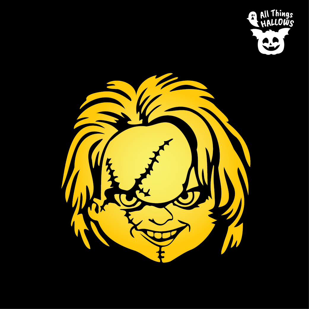 Chucky Doll Pumpkin Stencil