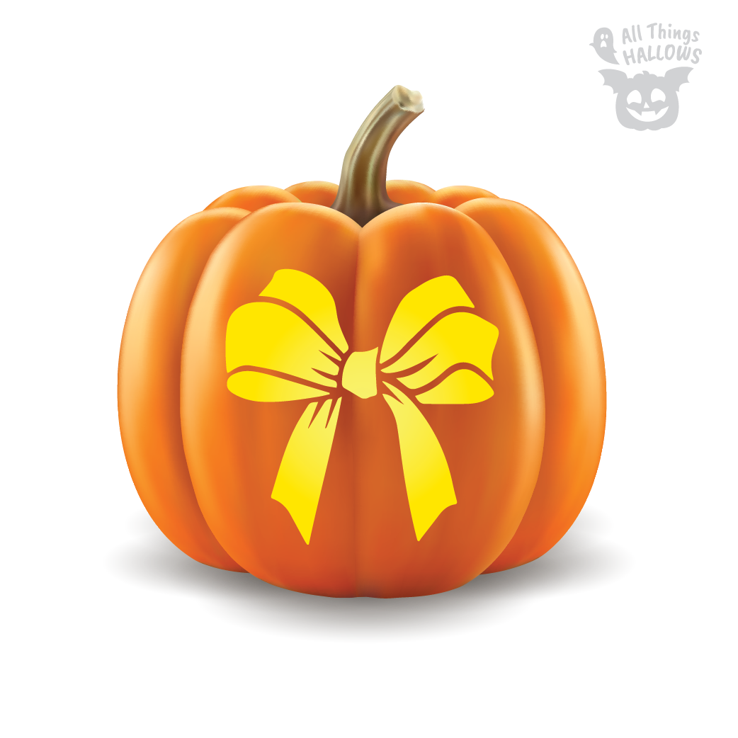 Coquette Bow Pumpkin Stencil