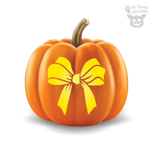 Coquette Bow Pumpkin Stencil