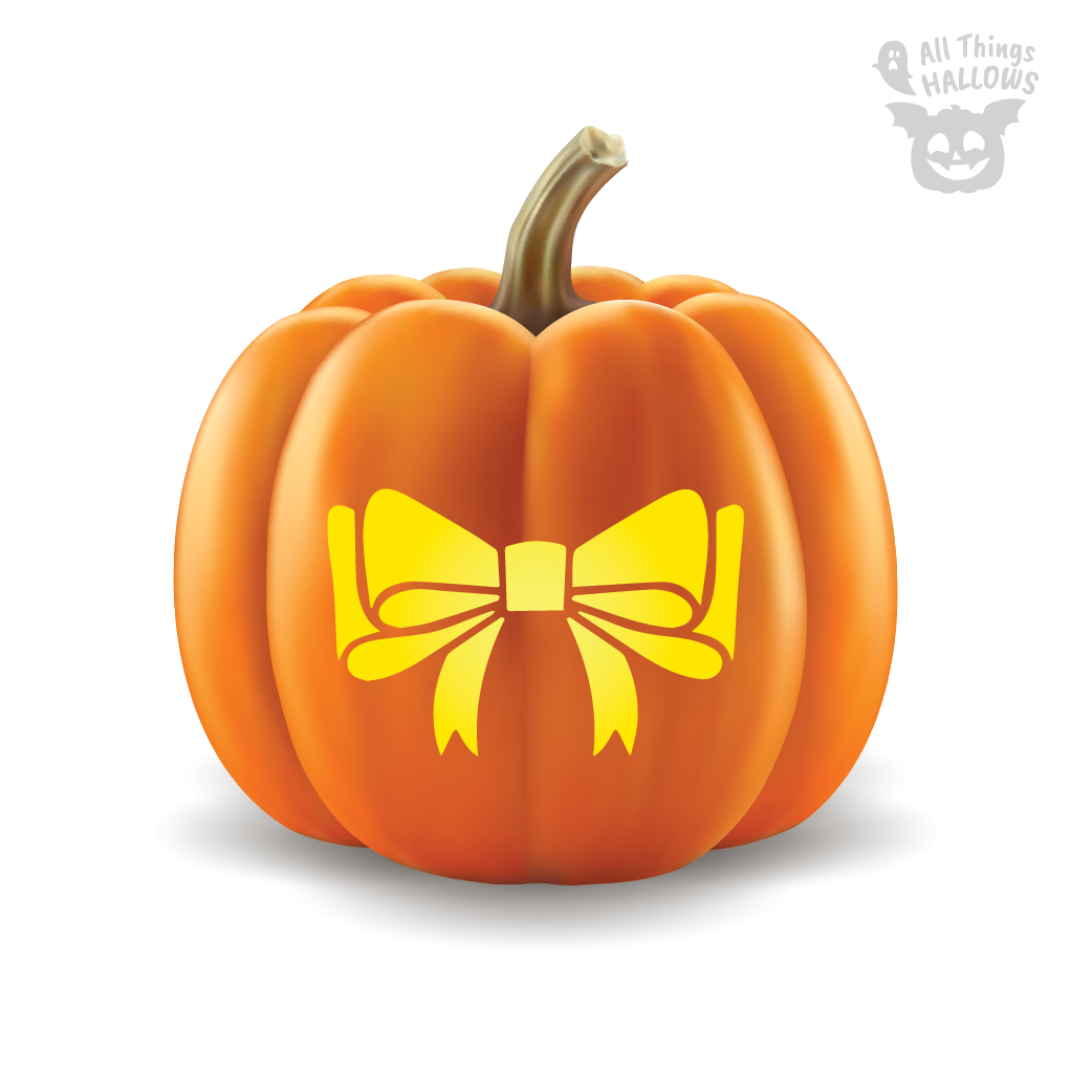 Coquette Bow Pumpkin Stencil