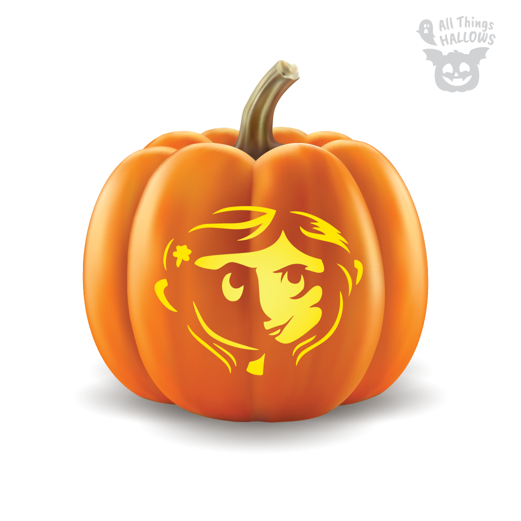 Coraline Pumpkin Stencil