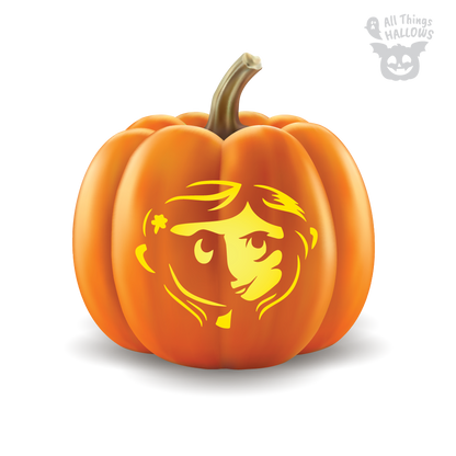 Coraline Pumpkin Stencil