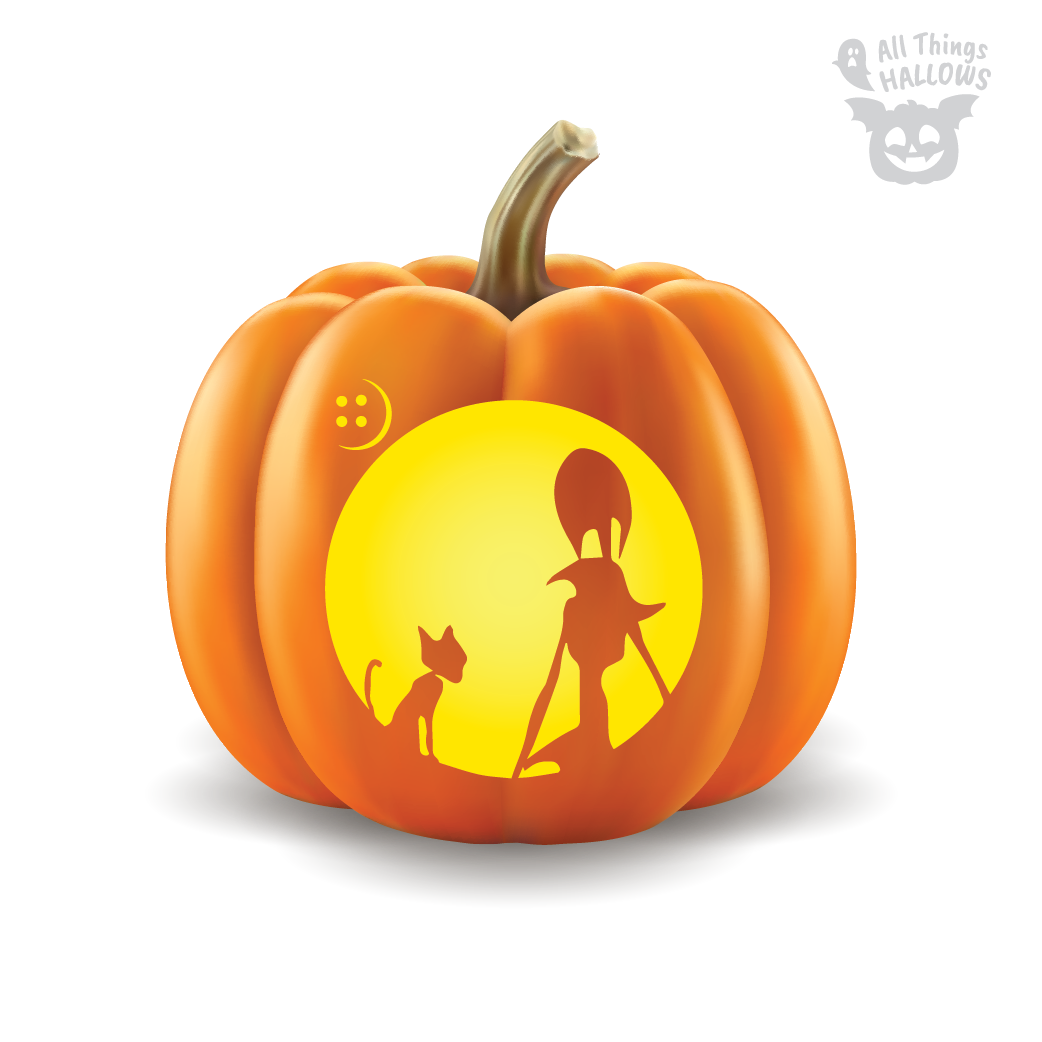 Coraline Pumpkin Stencil