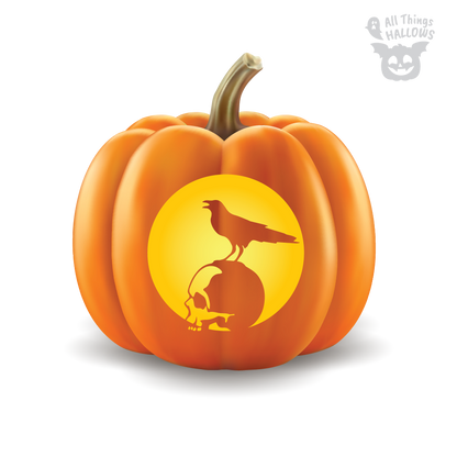 Crow Pumpkin Stencil