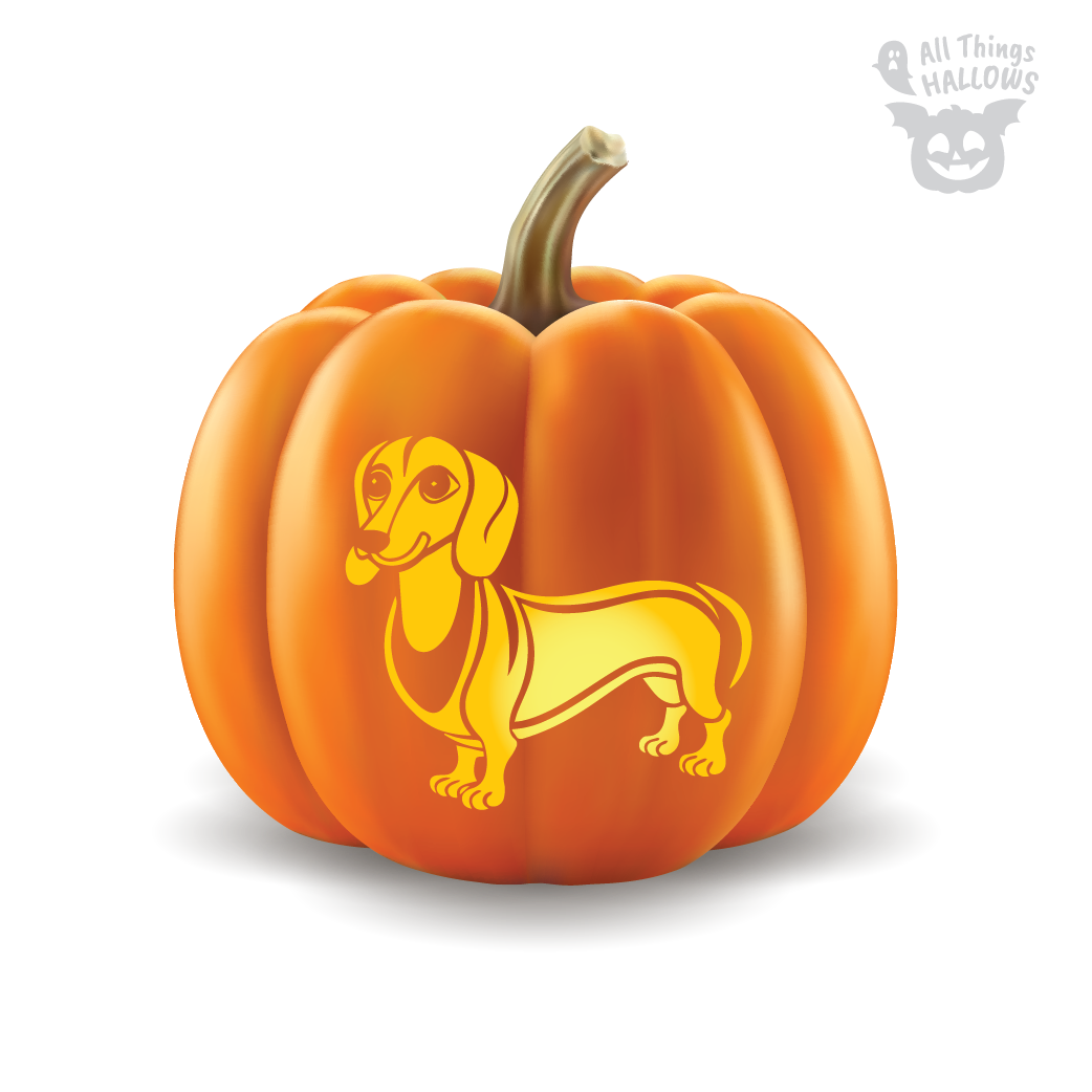 Dachshund Pumpkin Stencil